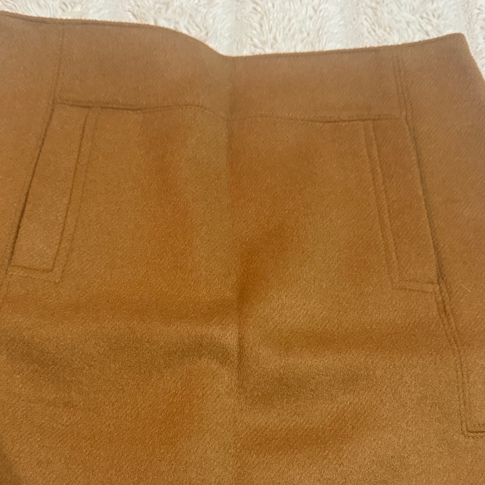 LOFT Tan/Brown Wool Blend Skirt -Size 8P - Picture 4 of 11